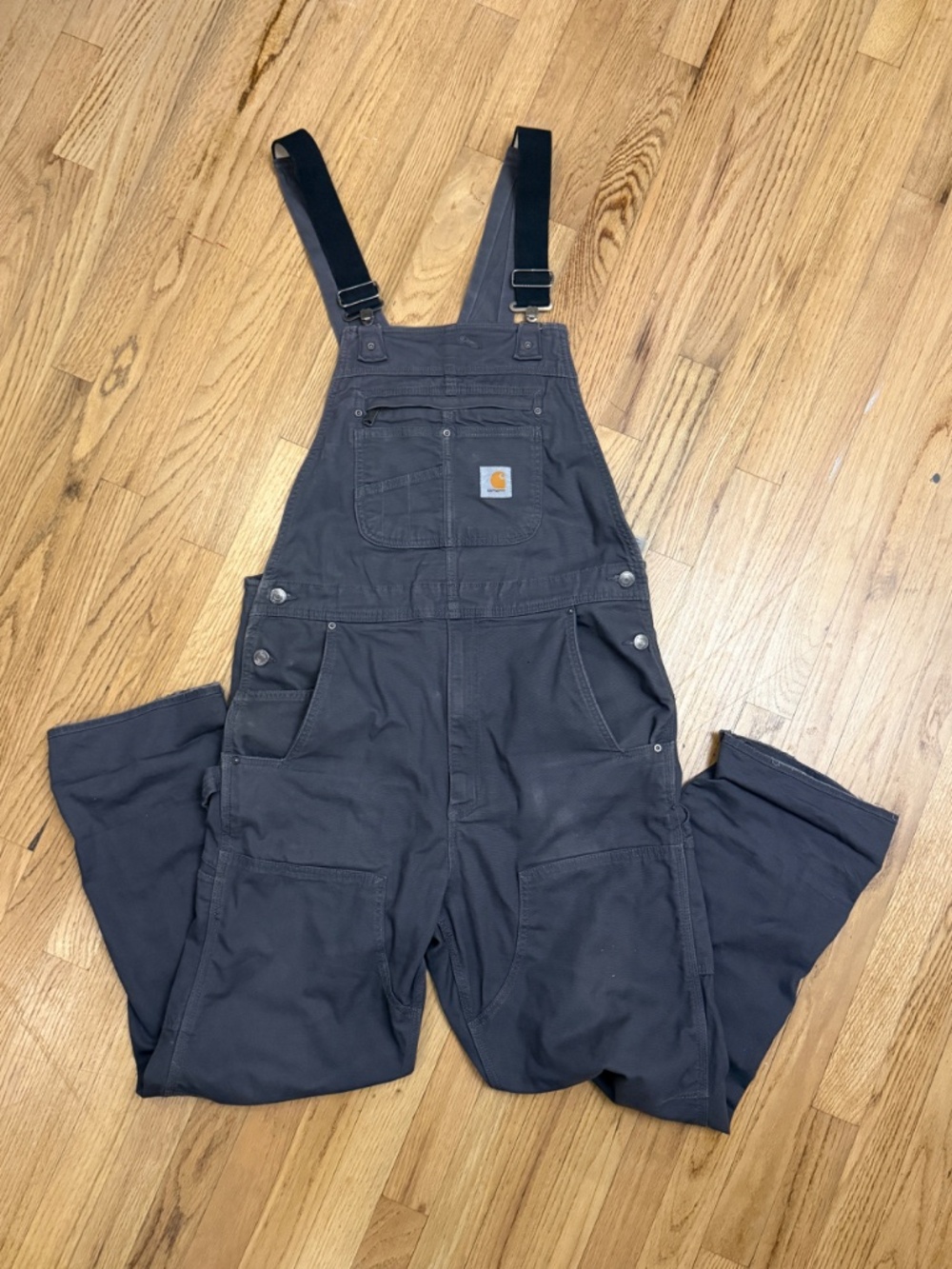 Carhartt Rugged Flex Gray Workwear Overalls 34 waist